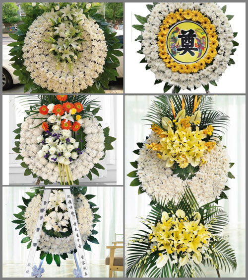 安徽六安市金寨县青山镇抱儿山村花圈速递